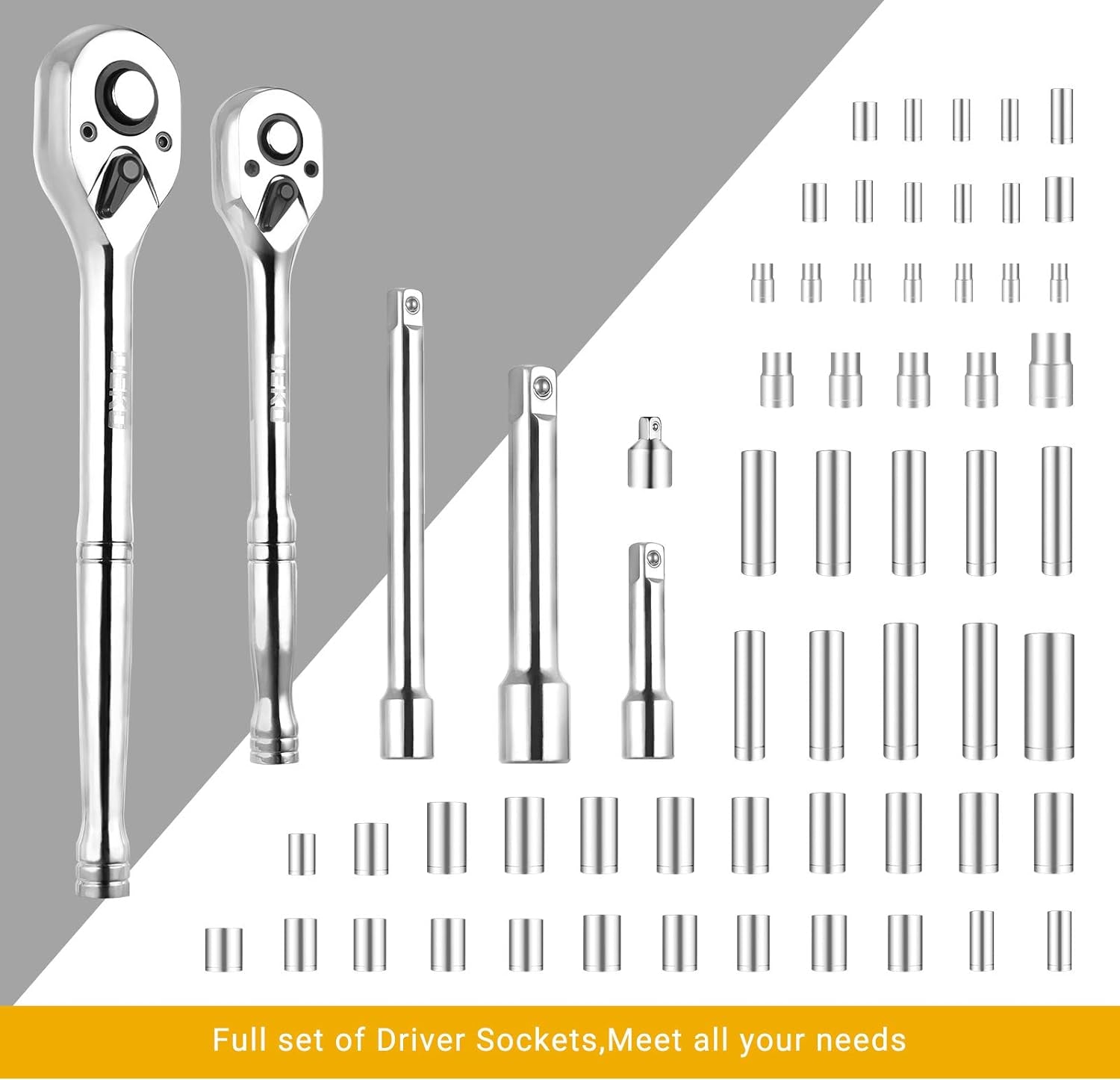 192 Piece Mechanics Tool Set Socket Wrench Set, Plastic Storage Case with Auto Repair Hand Tool Kit Wrench Tool Box Set