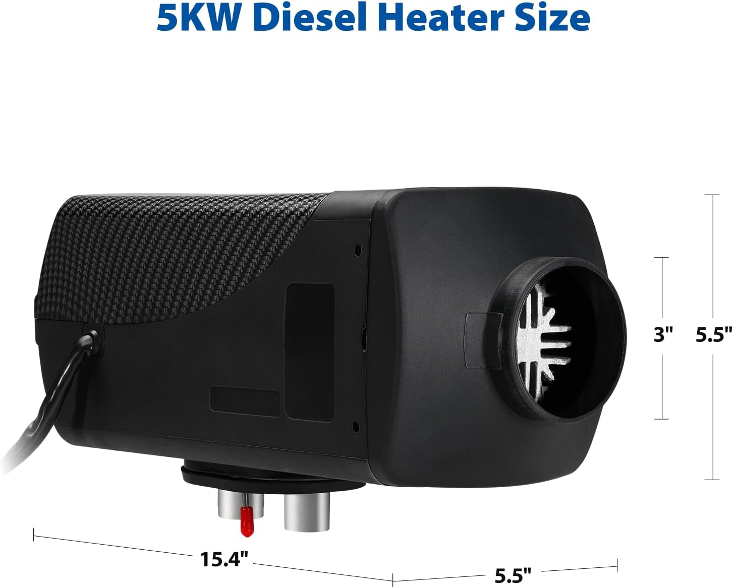 Diesel Heater 2KW/5KW/8KW 12V-24V Upraded Diesel Air Heater, Low Fuel Consumption, Fast Heating Defrost Defog for Campers, Truck, Trailer, RV, Boat, Garage - Black