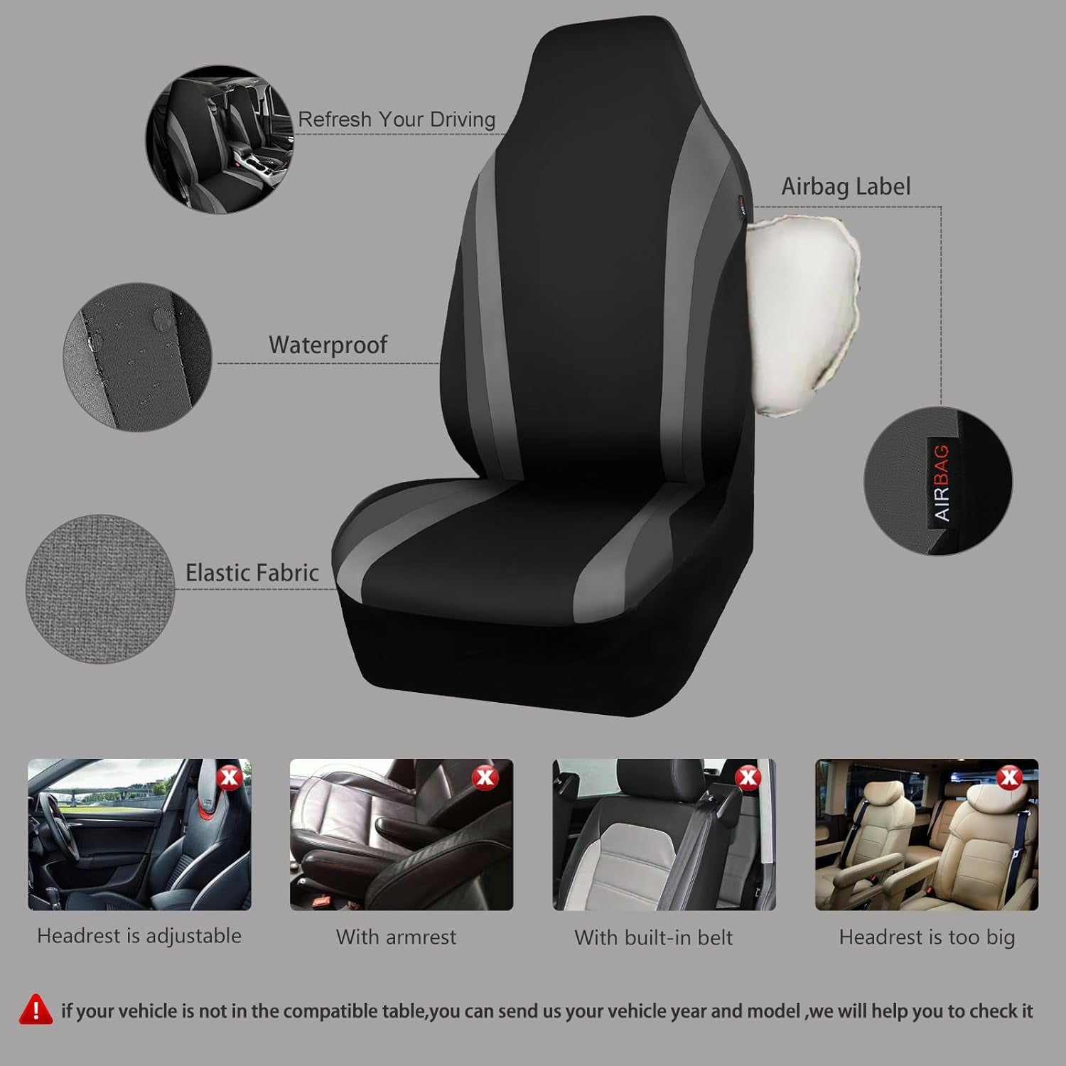 Universal high back hotsell bucket seat covers